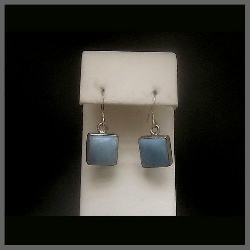 Square Larimar Earrings